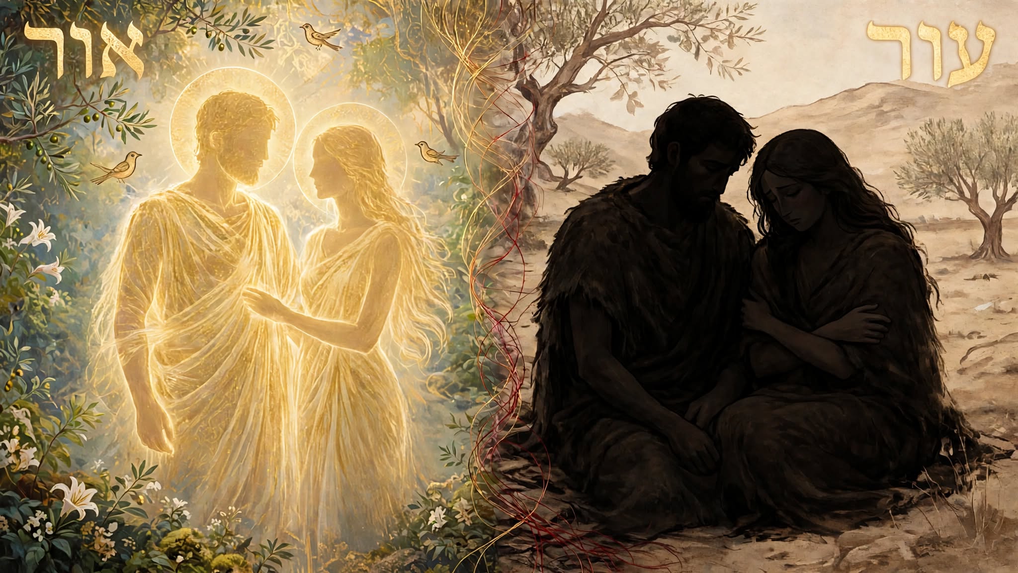 Clothed in light, clothed in skin, ohr, or, adam and eve, covenant return
